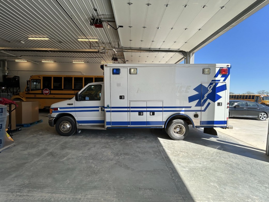 Plain ambulance before wrap