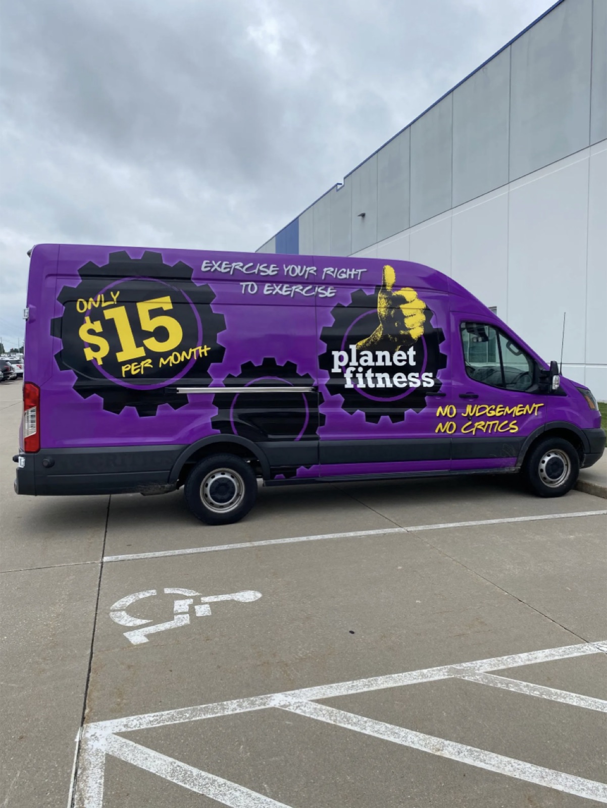 Planet Fitness Van Wrap