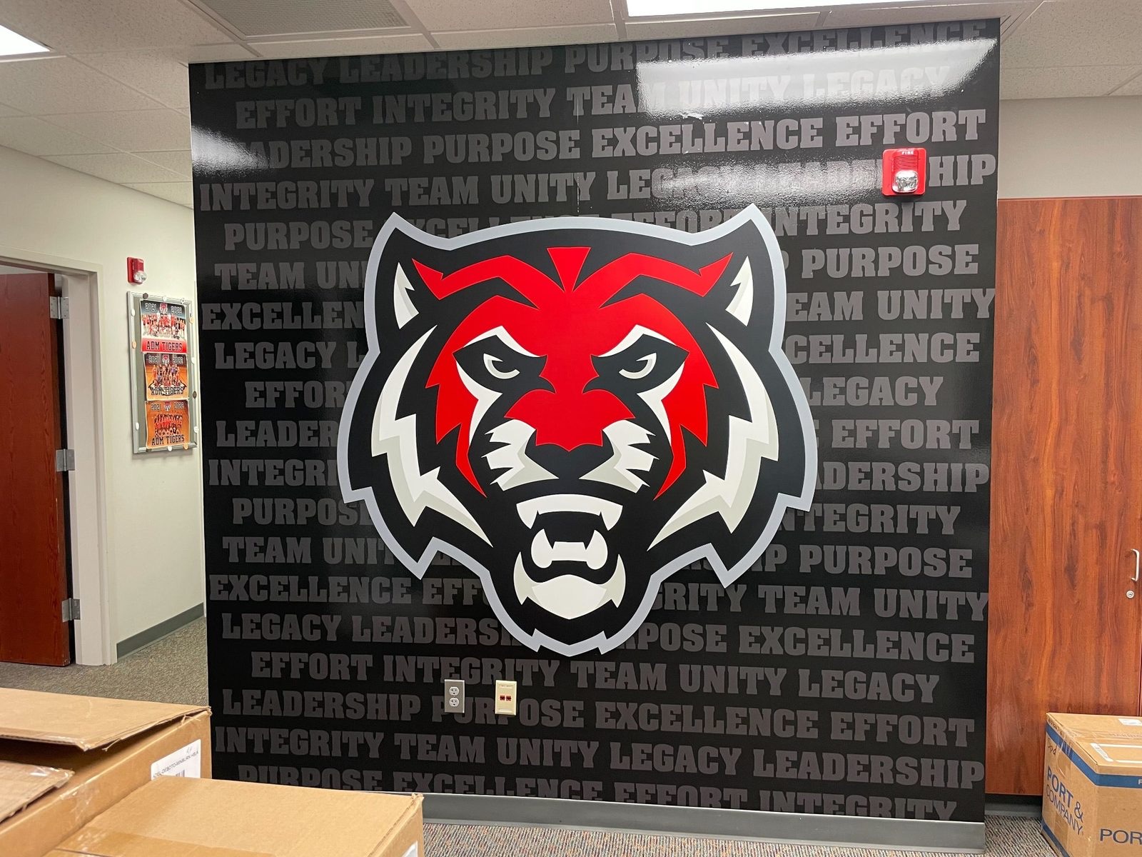ADM Tigers custom wall graphic