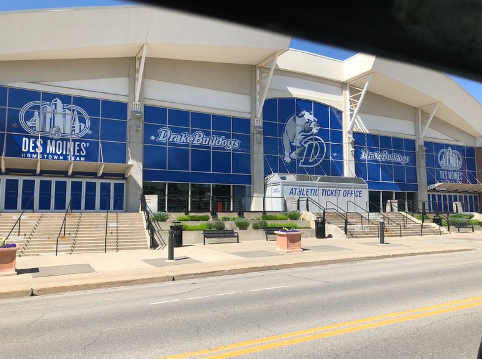 Drake Bulldogs arena window graphics