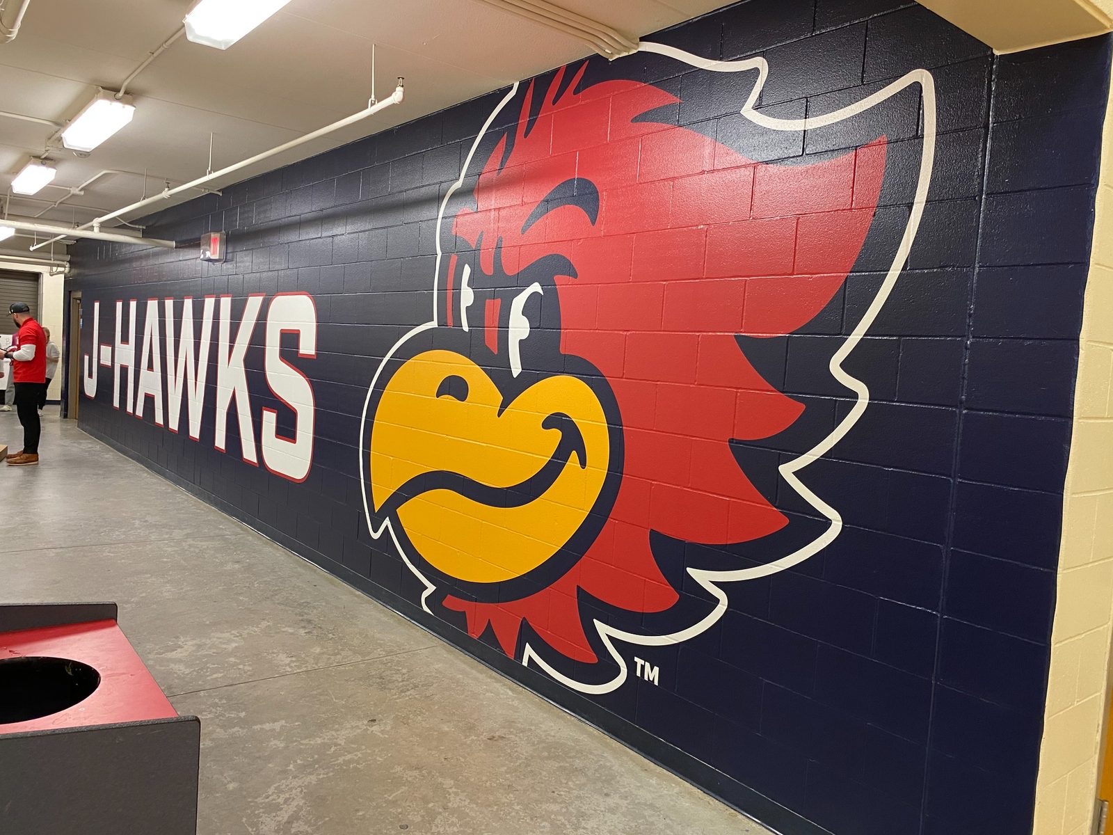 Urbandale J-Hawks wall graphic